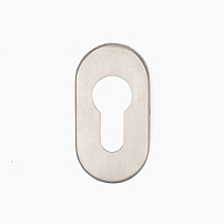 Накладка овальная под цилиндр INOX (2 шт.) (нержавеющая сталь)